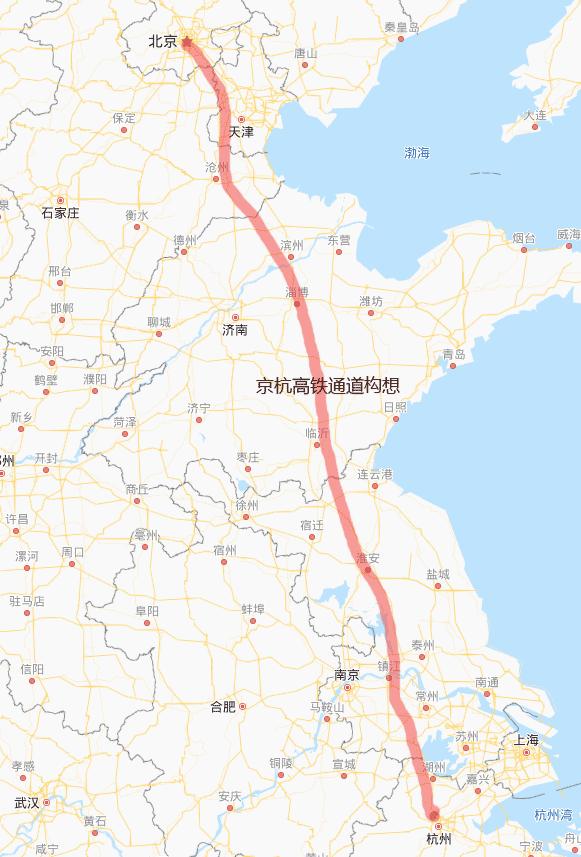 最新京沪高铁线路图